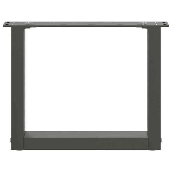vidaXL Soffbordsben U-formade 2 st antracit 40x(30-31) cm stål