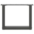 Miniatyrbild 5 av 10: vidaXL Soffbordsben U-formade 2 st antracit 40x(30-31) cm stål