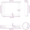 Miniatyrbild 10 av 10: vidaXL Soffbordsben U-formade 2 st antracit 40x(30-31) cm stål