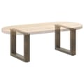 Miniatyrbillede 8 af 10: vidaXL sofabordben U-formet 2 stk. naturstål 30x(30-31) cm stål