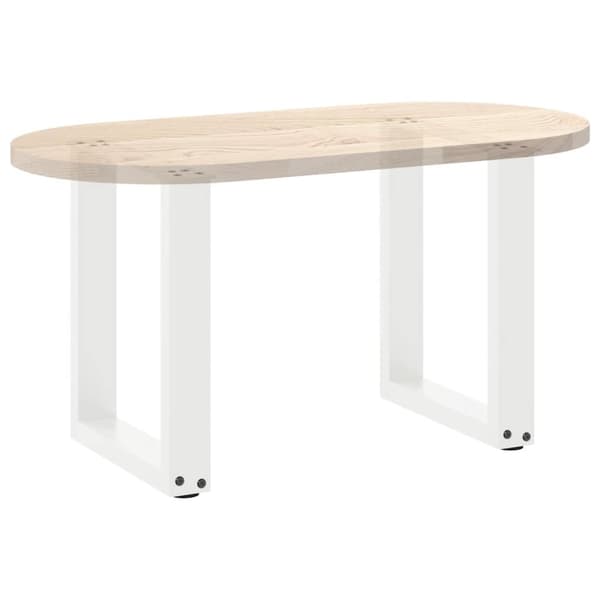 vidaXL Sohvapöydän jalat U-muotoiset 2 kpl valkoinen 28x(42-43) cm teräs