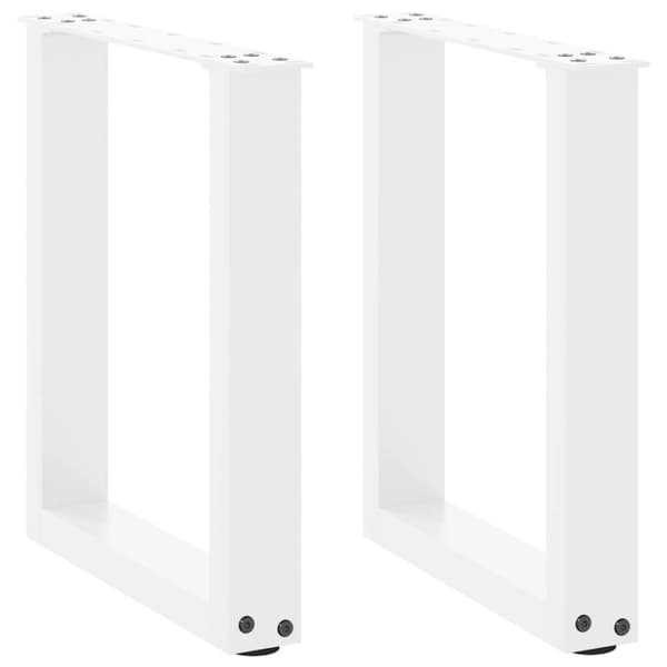 vidaXL sofabordben U-formet 2 stk. 28x(42-43) cm stål hvid