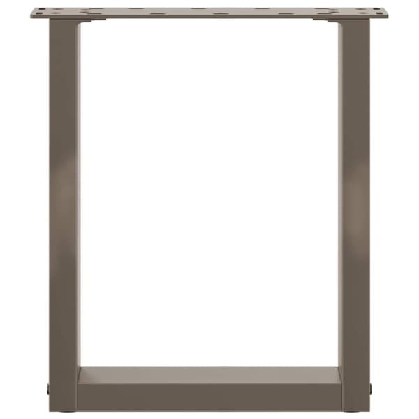 vidaXL sofabordben U-formet 2 stk. naturstål 38x(42-43) cm stål