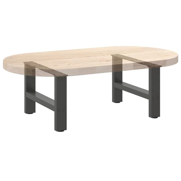 vidaXL Sohvapöydän jalat antrasiitti 2 kpl 50x(30-31) cm teräs