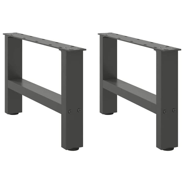 vidaXL Sohvapöydän jalat antrasiitti 2 kpl 50x(30-31) cm teräs