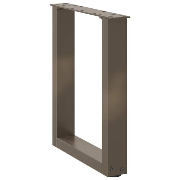 vidaXL Soffbordsben U-formade 2 st naturstål 28x(42-43) cm stål