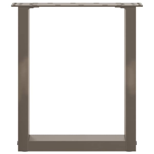 vidaXL Soffbordsben U-formade 2 st naturstål 28x(42-43) cm stål