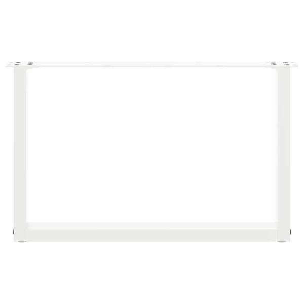 vidaXL Salongbordben U-formet 2 stk hvit 60x(42-43) cm stål