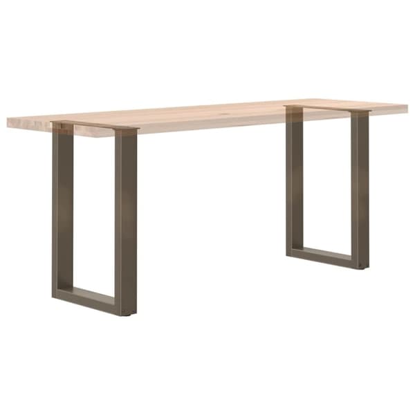 vidaXL Ruokapöydän jalat U-muotoiset 2 kpl Luonnonvärinen teräs 50x(72-73) cm Teräs