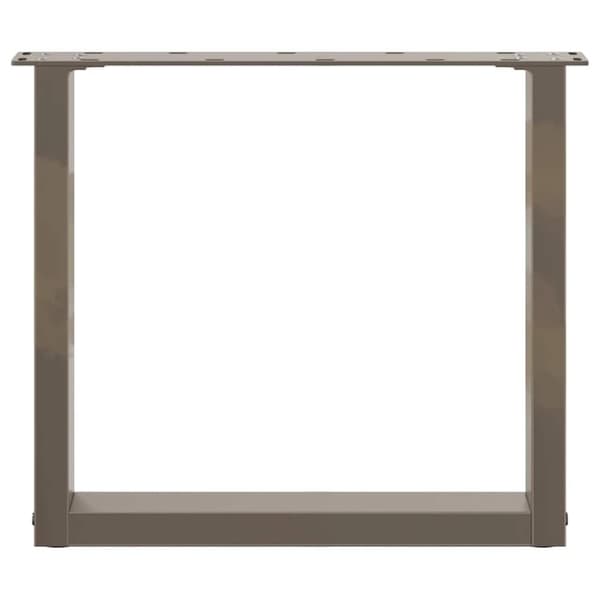 vidaXL sofabordben U-formet 2 stk. naturstål 50x(42-43) cm stål