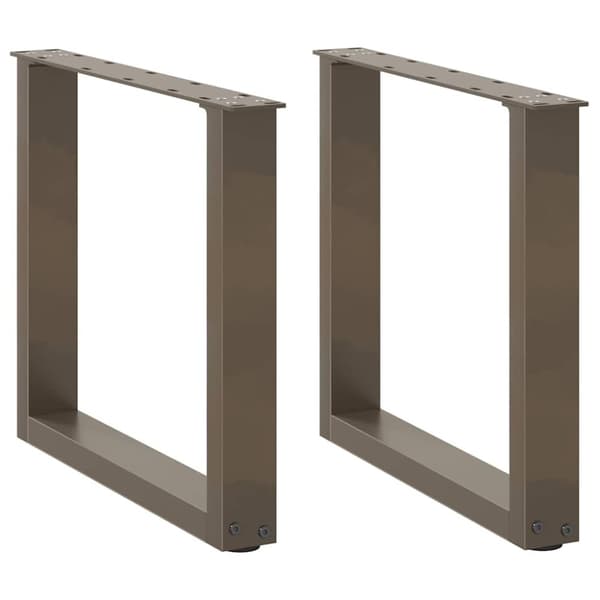 vidaXL sofabordben U-formet 2 stk. naturstål 50x(42-43) cm stål