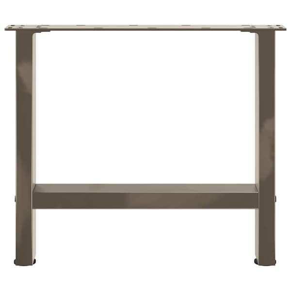 vidaXL Sohvapöydän jalat, luonnonvärinen teräs, 2 kpl, 60 x (42-43) cm, teräs