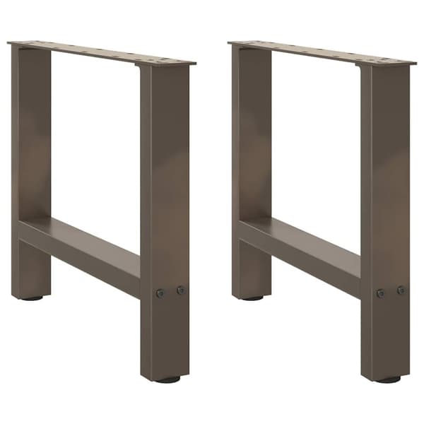 vidaXL Sohvapöydän jalat, luonnonvärinen teräs, 2 kpl, 60 x (42-43) cm, teräs