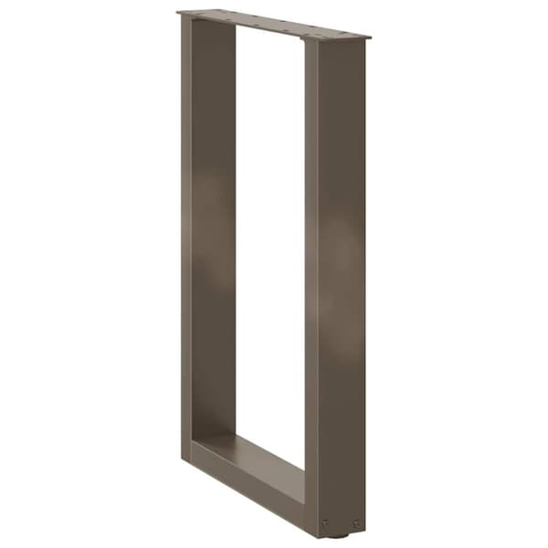 vidaXL Matbordsben U-formad 2 st naturstål 50x(72-73) cm stål