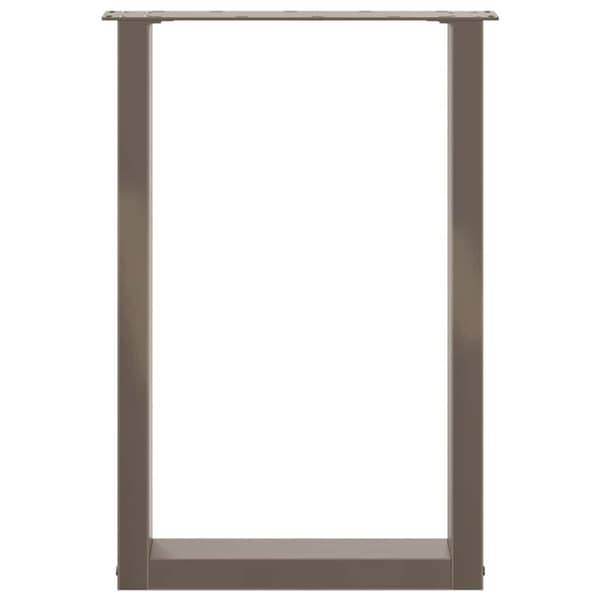 vidaXL Matbordsben U-formad 2 st naturstål 50x(72-73) cm stål