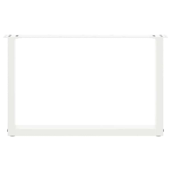 vidaXL Soffbordsben U-formade 2 st vit 70x(42-43) cm stål