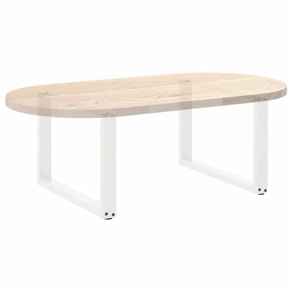 vidaXL Soffbordsben U-formade 2 st vit 70x(42-43) cm stål