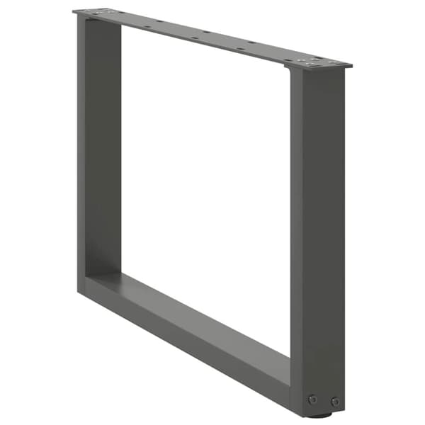 vidaXL Salongbordben U-formet 2 stk antrasitt 60x(42-43) cm stål