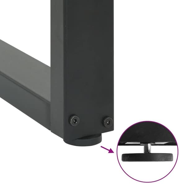 vidaXL Salongbordben U-formet 2 stk antrasitt 60x(42-43) cm stål
