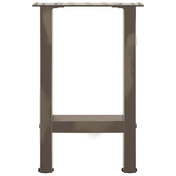 vidaXL Salongbordben naturstål 2 stk 38 x (42-43) cm stål