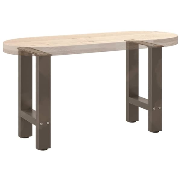 vidaXL Salongbordben naturstål 2 stk 38 x (42-43) cm stål