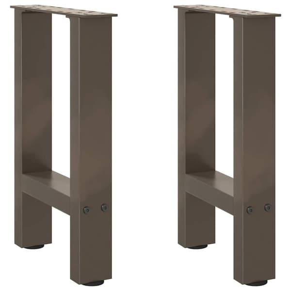 vidaXL Soffbordsben naturstål 2 st 38x(42-43) cm stål
