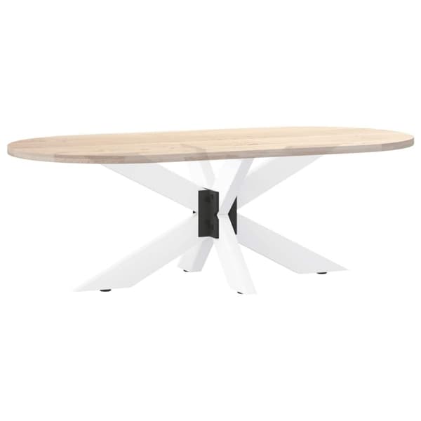 vidaXL Salongbordben edderkoppformet hvit 98x58x(42-43) cm stål