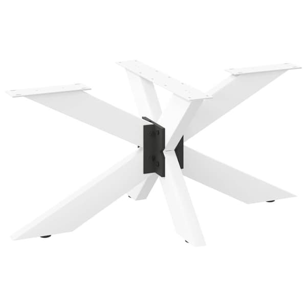vidaXL Salongbordben edderkoppformet hvit 98x58x(42-43) cm stål