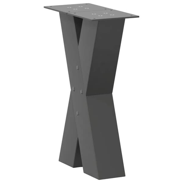 vidaXL Salongbordben X-formet 2 stk antrasitt 28x(42-43) cm stål