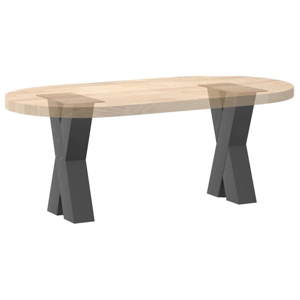 vidaXL Salongbordben X-formet 2 stk antrasitt 28x(42-43) cm stål