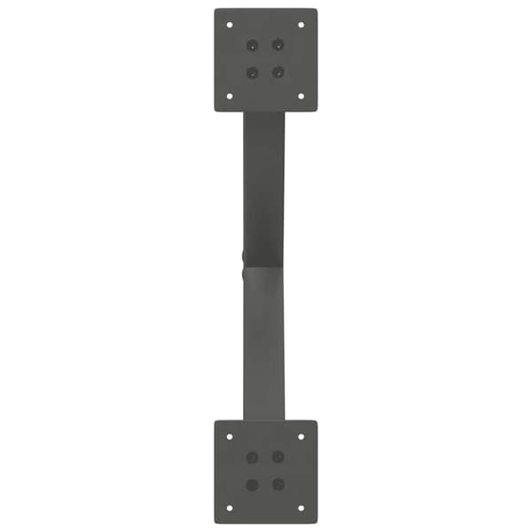 vidaXL Ruokapöydän jalat X-muotoiset 2 kpl antrasiitti 50x(72-73) cm teräs