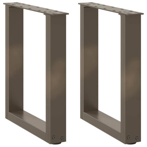 Soffbordsben U-formade 2 st naturstål 28x(42-43) cm stål