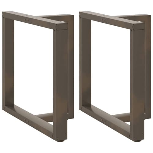 Matbordsben T-formad 2 st naturstål 70x35x(72-73) cm stål