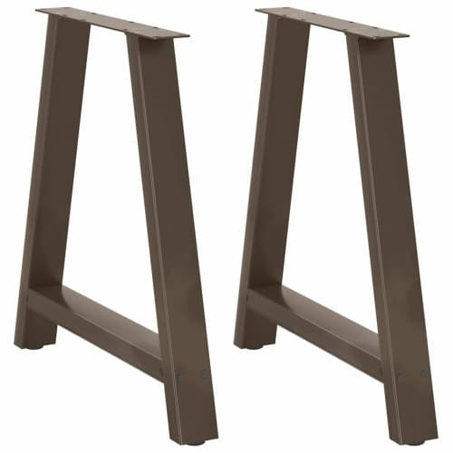 Matbordsben A-formade 2 st 70x(72-73) cm stål