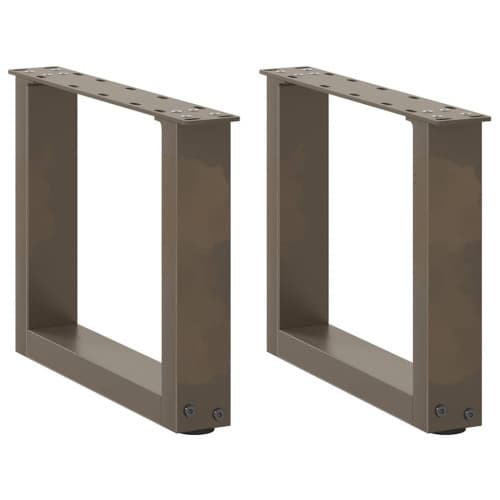 Soffbordsben U-formade 2 st naturstål 40x(30-31) cm stål