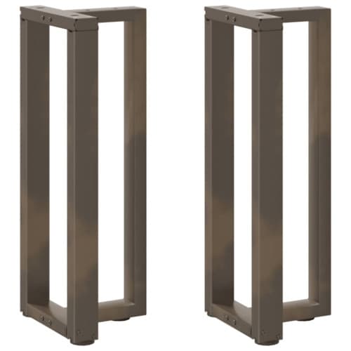 Konsolbordsben T-formade 2 st svarta 25x28x(72-73) cm stål