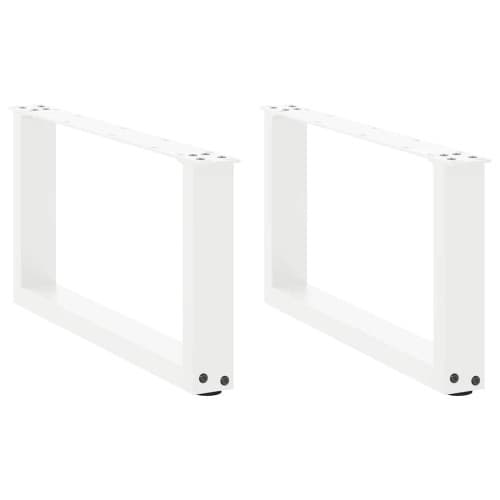 Soffbordsben U-formade 2 st vit 70x(30-31) cm stål