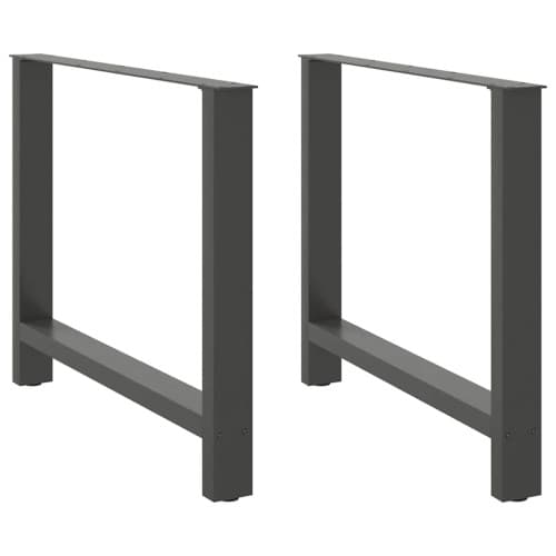 Matbordsben antracit 2 st 100x(72-73) cm stål