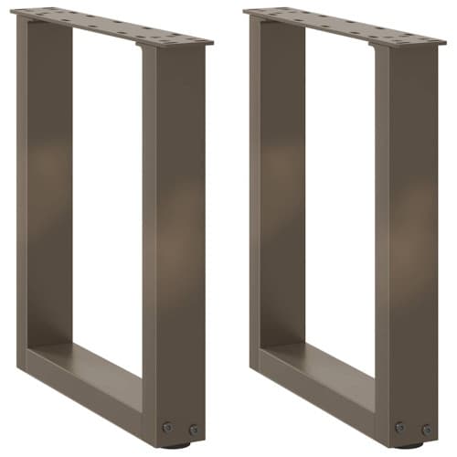 Soffbordsben U-formade 2 st naturstål 38x(42-43) cm stål