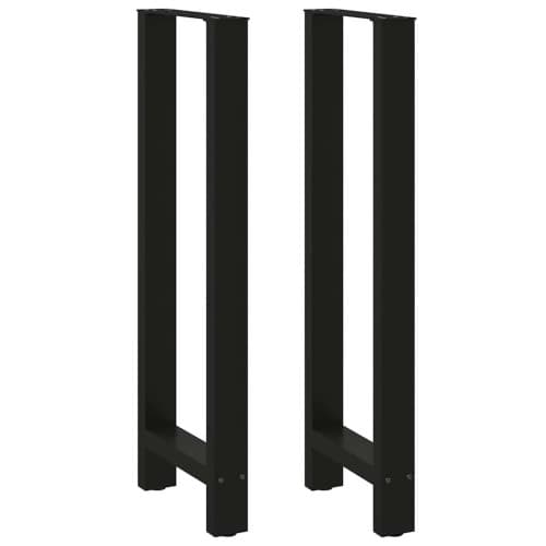 Soffbordsben svart 2 st 50x(110-111) cm stål