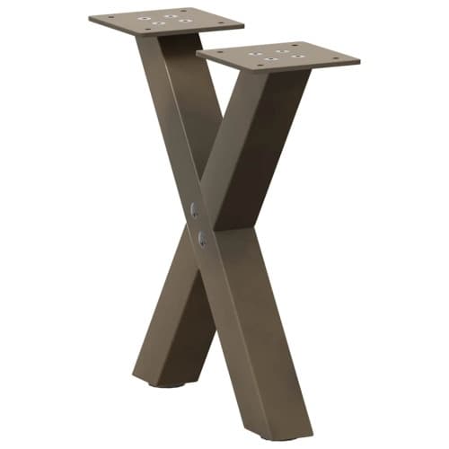 Soffbordsben X-formade 2 st naturstål 37x(30-31) cm stål