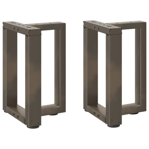 Soffbordsben T-formade 2 st naturstål 38x25x(42-43) cm stål