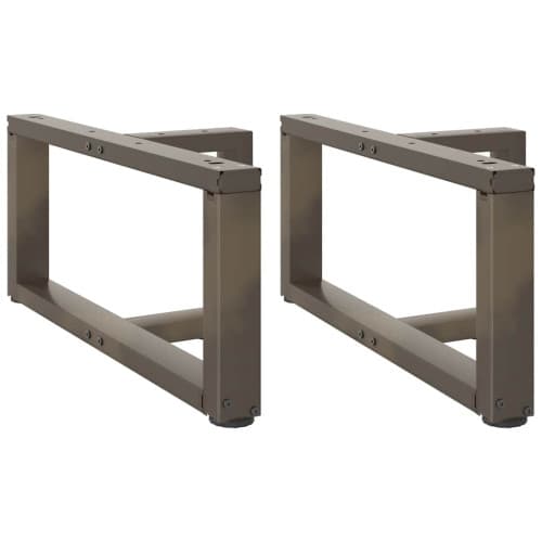Soffbordsben T-formade 2 st svarta 70x25x(30-31) cm stål