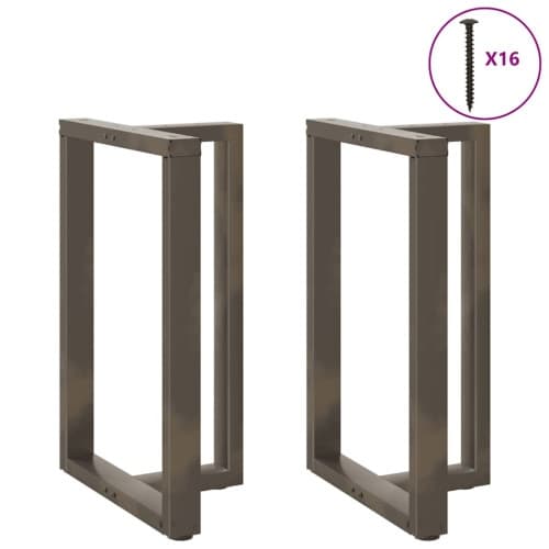 Barbordsben T-formad 2 st naturstål 60x35x(90-91) cm stål