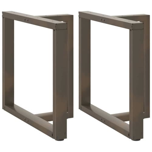 Matbordsben T-formad 2 st naturstål 80x35x(72-73) cm stål