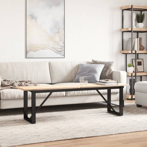Bordsben för soffbord O-ram 140x30x43 cm stål