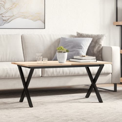 Bordsben för soffbord X-ram 70x30x43 cm stål