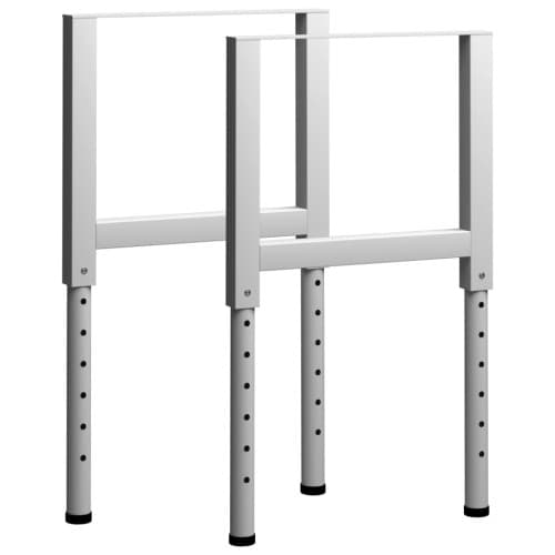 Ramar till arbetsbänk 2 st metall 55x(69-95,5) cm grå