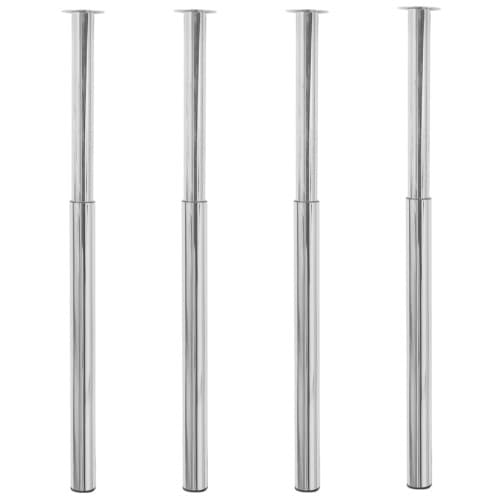 Justerbara bordsben 4 st 710 mm-1100 mm krom
