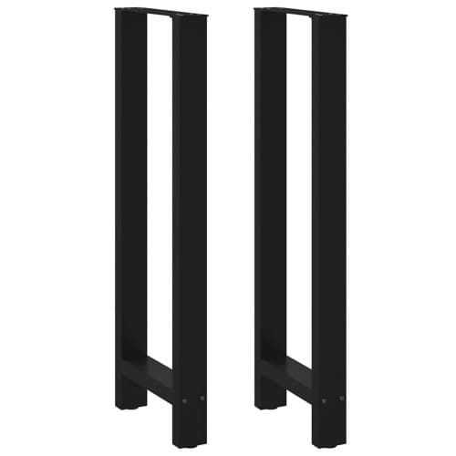 Soffbordsben svart 2 st 40x(110-111) cm stål